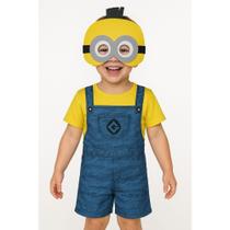 Fantasia Roupa Minions Infantil Com Máscara