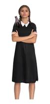 Fantasia Roupa Wandinha Tamanho 6 Ao 12