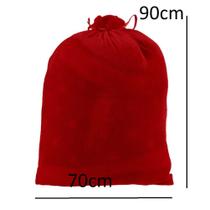 Fantasia Saco de Papai noel grande fantasia Natal 70x90cm