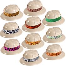 Fantasia Safari Hat Haysandy Jungle Explorer Kids com adesivos