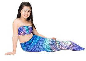 Fantasia Sereia Infantil com Cauda Festa Pequena Ariel Luxo Fantasia Sereia Infantil com Cauda Festa Pequena Ariel Luxo