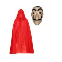 Fantasia série la casa halloween Carnaval (capa + máscara) Fantasia série la casa halloween Carnaval (capa + máscara)
