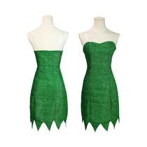 Fantasia Sexy De Tubo Verde Mini Para Mulheres, Conjunto De Peruca Miss Tinker Bell Para Halloween