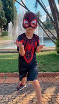 Fantasia Short Infantil Marvel Miles Morales Homem Aranha Tamanho G Fantasia Short Infantil Marvel Miles Morales Homem Aranha Tamanho G