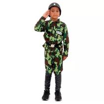 Fantasia Soldado Infantil com Capacete