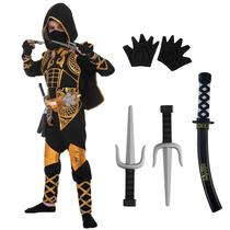 Fantasia Spooktacular Creations Golden Ninja Deluxe para crianças de 8 a 10 anos