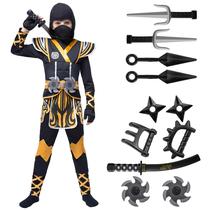 Fantasia Spooktacular Creations Golden Ninja Kids Boy de 5 a 7 anos Fantasia Spooktacular Creations Golden Ninja Kids Boy de 5 a 7 anos
