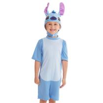 Fantasia Stitch Infantil Original Disney Macacão com Capuz Fantasia Stitch Infantil Original Disney Macacão com Capuz