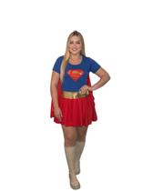 Fantasia Super Girl Carnaval Liga Da Justiça Cosplay Dtf