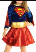 Fantasia Super Girl Infantil Criança Menina Fantasia Super Girl Infantil Criança Menina