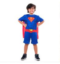 Fantasia Super Homem Infantil Curta Com Capa
