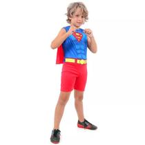 Fantasia Super Homem Infantil Regata com Capa