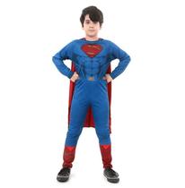 Fantasia Super Homem Infantil Standard - Liga da Justiça Original Fantasia Super Homem Infantil Standard - Liga da Justiça Original