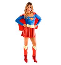 Fantasia Super Mulher Heat Adulto de Luxo Completa Com Acessório Fantasia Super Mulher Heat Adulto de Luxo Completa Com Acessório