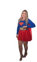 Fantasia Supergirl para Mulheres Perfeita para Carnaval e Festas Temáticas
