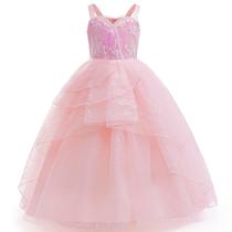 Fantasia Szytypyl Witch Glinda para meninas, vestido rosa, poliéster Fantasia Szytypyl Witch Glinda para meninas, vestido rosa, poliéster