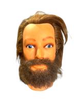 Fantasia Teatro Barba Falsa castanho c/ preto + Bigode+cola