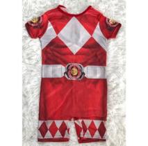 Fantasia Temática Power Ranger Vermelho Infantil Masculina Heróis Barato Menino