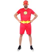Fantasia The Flash Verão Adulto - Liga da Justiça - Original Fantasia The Flash Verão Adulto - Liga da Justiça - Original