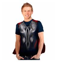 Fantasia Thor Adulto Camiseta com Capa Os Vingadores