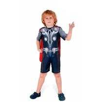 Fantasia Thor infantil Curta Com Capa Os Vingadores