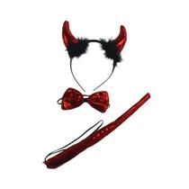 Fantasia Tiara Diabinha c Laço e Rabinho Acessórios Completo Fantasia Tiara Diabinha c Laço e Rabinho Acessórios Completo