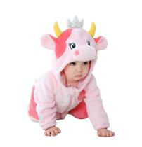 Fantasia TONWHAR Baby Animal Outfit Macacão Macacão Pink Cow
