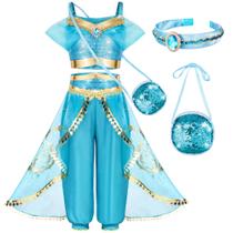 Fantasia Topney Arabian Princess para meninas de 8 a 9 anos com acessórios
