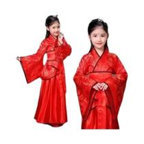 Fantasia Tradicional Chinesa De Dança Do Leão Para Meninas, Vestido De Dança Folclórica Hanfu Para