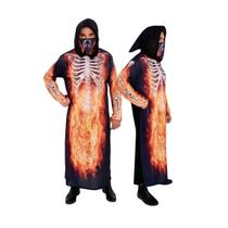 Fantasia Túnica Adulto Chamas Com Capuz e Máscara Carnaval e Halloween Fantasia Túnica Adulto Chamas Com Capuz e Máscara Carnaval e Halloween