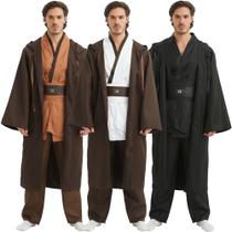 Fantasia, túnica, conjunto de roupão com capuz, Halloween, cosplay, Knight Brown