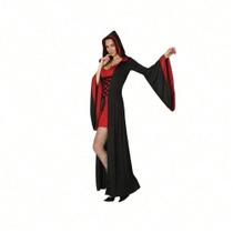 Fantasia Vampira Feminina Vestido Vermelho E Capa Preta Dia Das Bruxas Fantasia Vampira Feminina Vestido Vermelho E Capa Preta Dia Das Bruxas