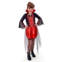 Fantasia Vampira Infantil de Halloween Luxuosa