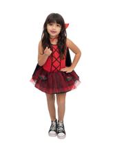 Fantasia Vampira Vermelha Infantil Halloween