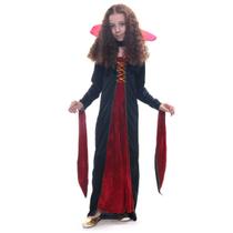 Fantasia Vampira Vitoriana Vestido Infantil Luxo - Halloween Fantasia Vampira Vitoriana Vestido Infantil Luxo - Halloween