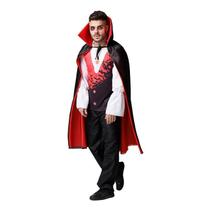 Fantasia Vampiro Adulto Conde Drácula Com Capa Fantasia Vampiro Adulto Conde Drácula Com Capa