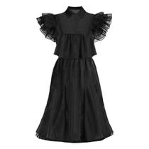 Fantasia Vandinha Cosplay Infantil Familia Addams Vestido Fantasia Vandinha Cosplay Infantil Familia Addams Vestido