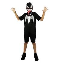 Fantasia Venom Infantil Curta Com Gorro