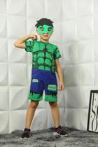 Fantasia Verde Infantil Hulk Super Herói