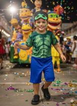 Fantasia Verde Infantil Hulk Super Herói