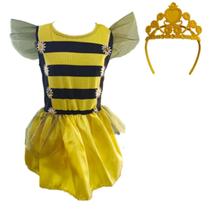 Fantasia Vestido Abelha Abelhinha Com Linda Tiara Fantasia Vestido Abelha Abelhinha Com Linda Tiara