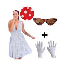 Fantasia Vestido Anos 60 Completa Anos 70 80 Vintage Adulto Feminino Retrô Baile Hippie Rock and Roll Woodstock Pinup