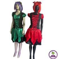 Fantasia vestido bruxa Halloween