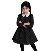 Fantasia Vestido Com Peruca Infantil Menina Vandinha Fest Fantasia Vestido Com Peruca Infantil Menina Vandinha Fest