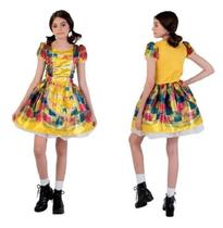 Fantasia Vestido De Festa Junina Infantil Caipirinha Amarelo Fantasia Vestido De Festa Junina Infantil Caipirinha Amarelo