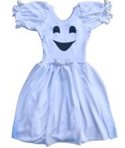 Fantasia Vestido Fantasma Moda Halloween Blogueirinha Infantil Menina-Ana fantasias