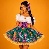Fantasia Vestido Festa Junina Anarrie Adulto Feminino de Luxo Fantasia Vestido Festa Junina Anarrie Adulto Feminino de Luxo