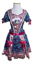 Fantasia Vestido Festa Junina Caipira Adulto Esmeralda Luxo