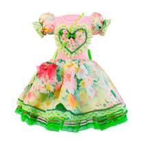 Fantasia Vestido Festa Junina Menina Infantil Com Bolsinha Fantasia Vestido Festa Junina Menina Infantil Com Bolsinha