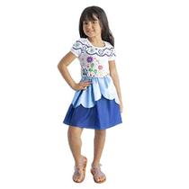 Fantasia Vestido floral Infantil Menina Carnaval dança e festas
